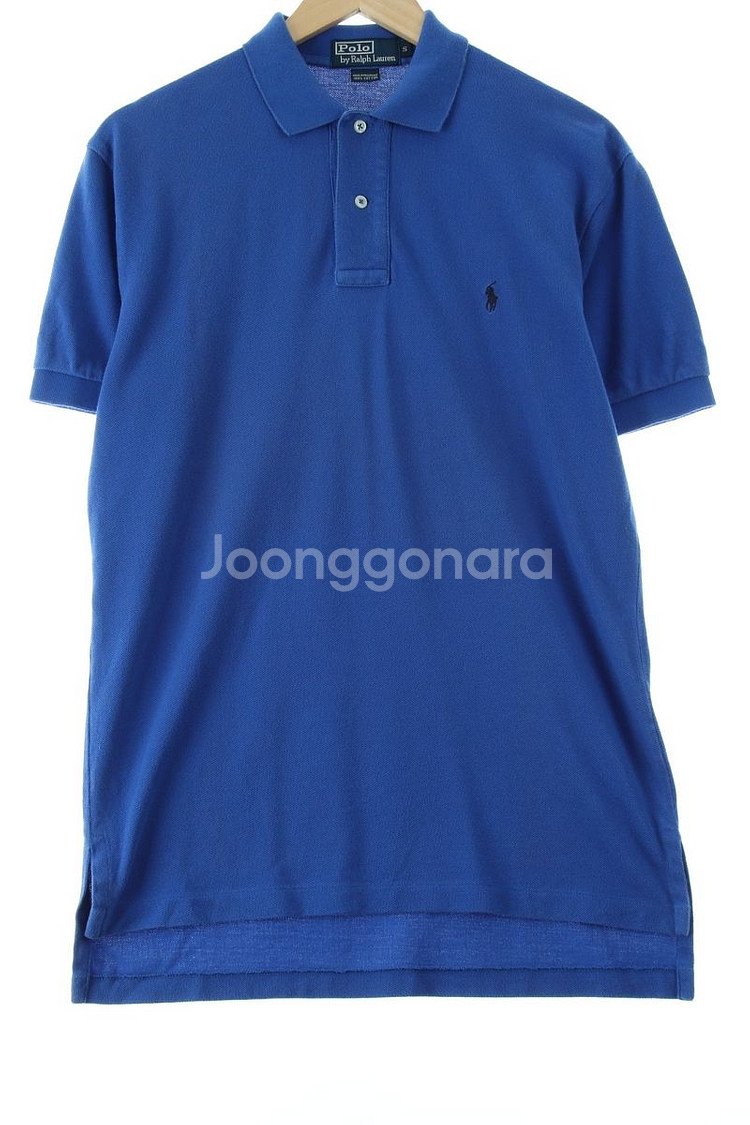 (S-XL) 폴로 랄프로렌 반팔 카라 티셔츠 블루--0