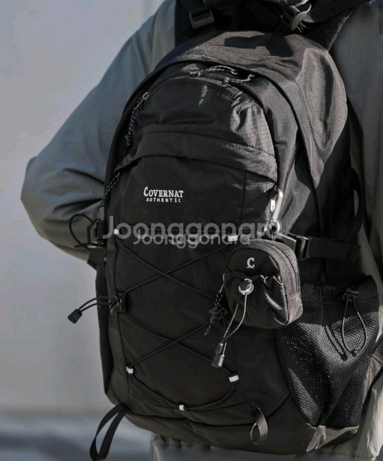 커버낫 라이트 스트링 백팩 Black--5