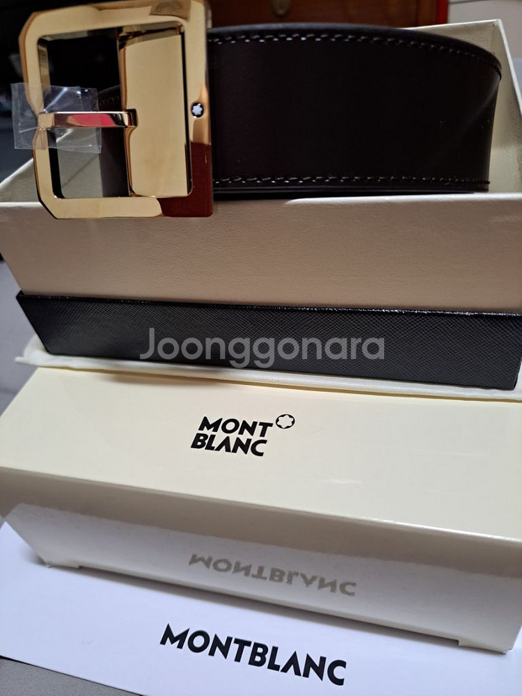 독일 명품 MONTBLANC 몽블랑 골드 리버서블 벨트--0