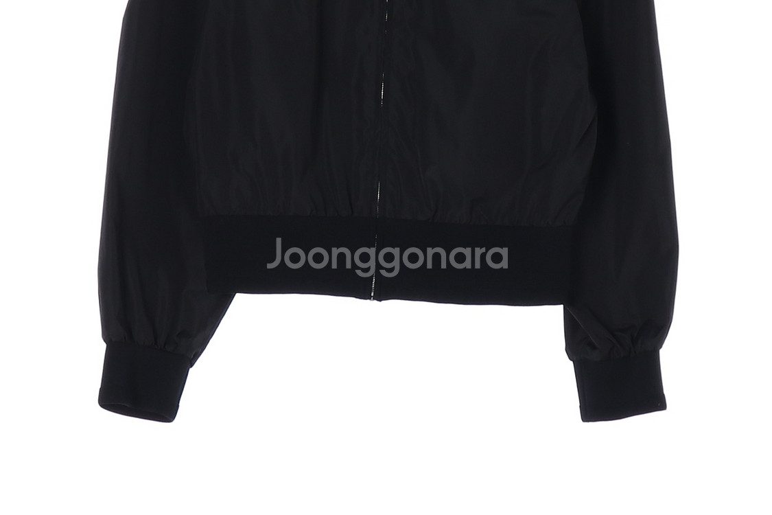 [S]타임 블랙 브이넥 블루종 집업 재킷 점퍼--2