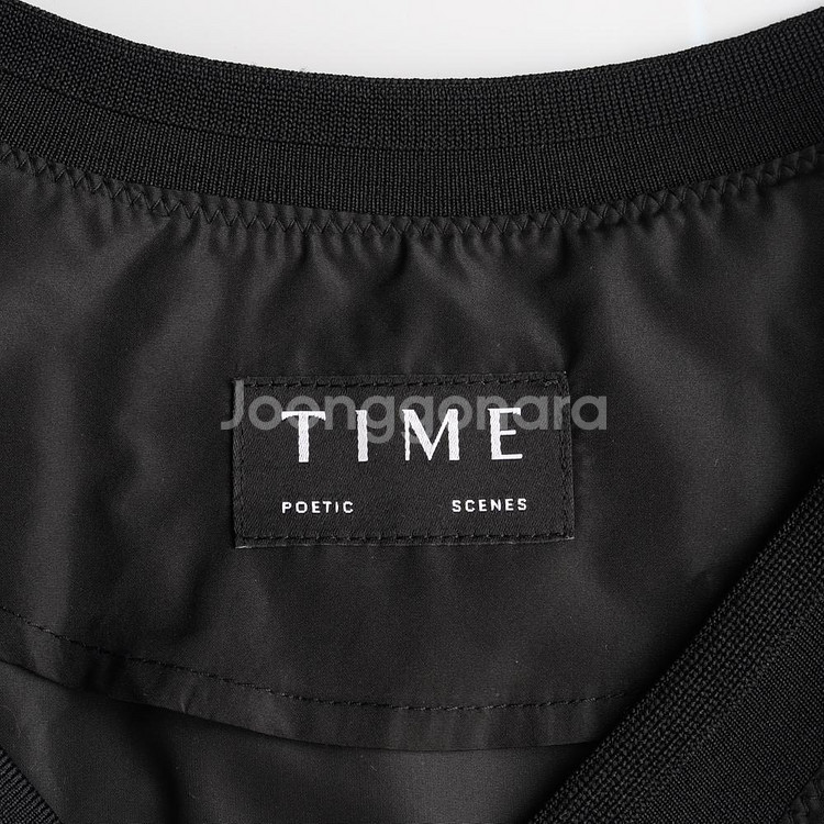 [S]타임 블랙 브이넥 블루종 집업 재킷 점퍼--5