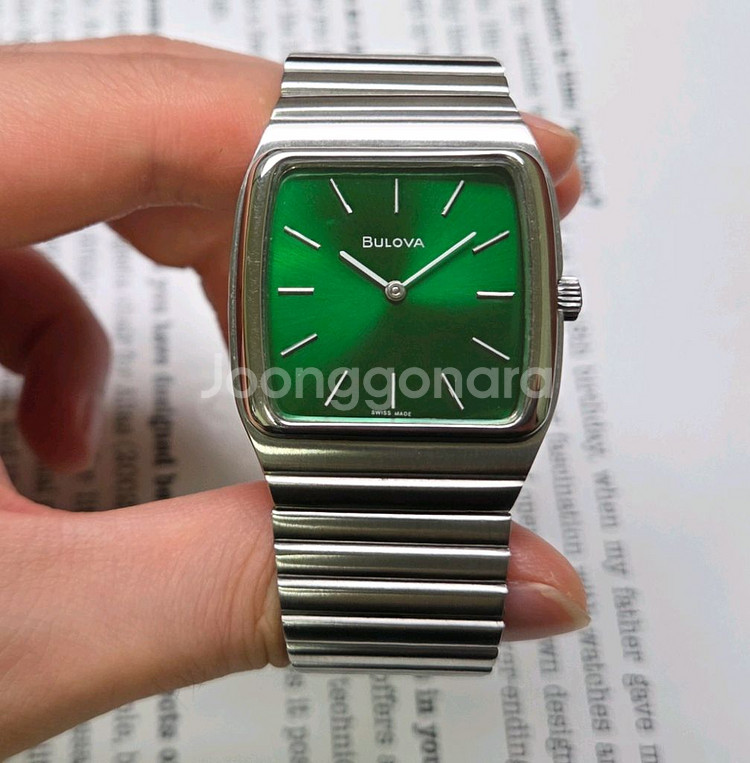 빈티지 부로바 테레비 사각탱크형 그린썬레이 수동 브레이--3