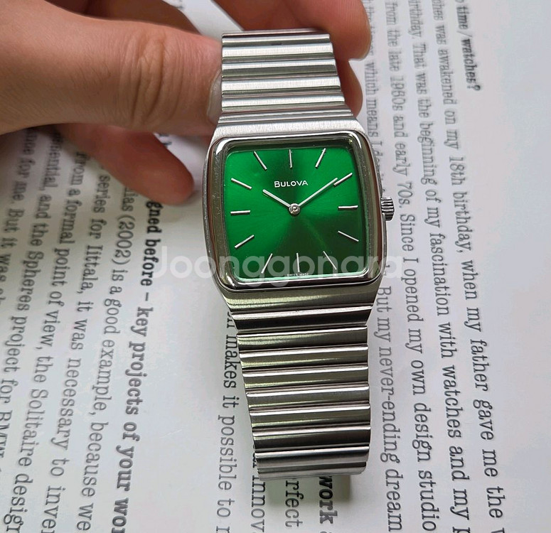 빈티지 부로바 테레비 사각탱크형 그린썬레이 수동 브레이--8