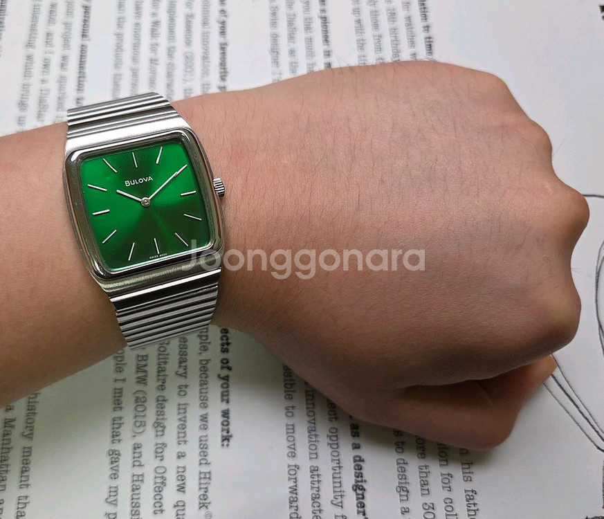 빈티지 부로바 테레비 사각탱크형 그린썬레이 수동 브레이--9