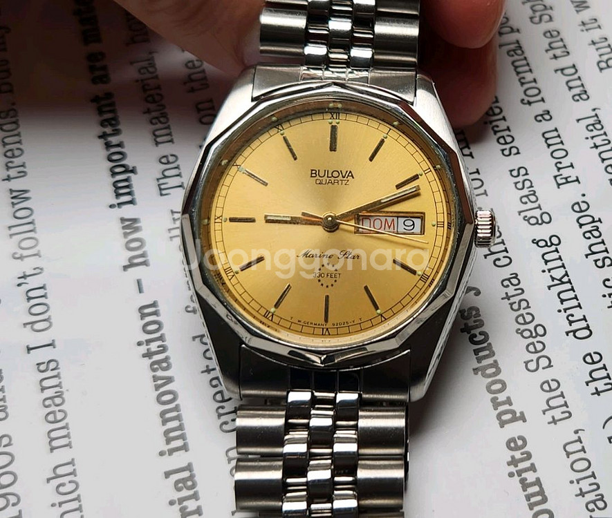 부로바 마린스타 데이데이트 샴골판 각베젤 콤비쿼츠 쥬빌--3