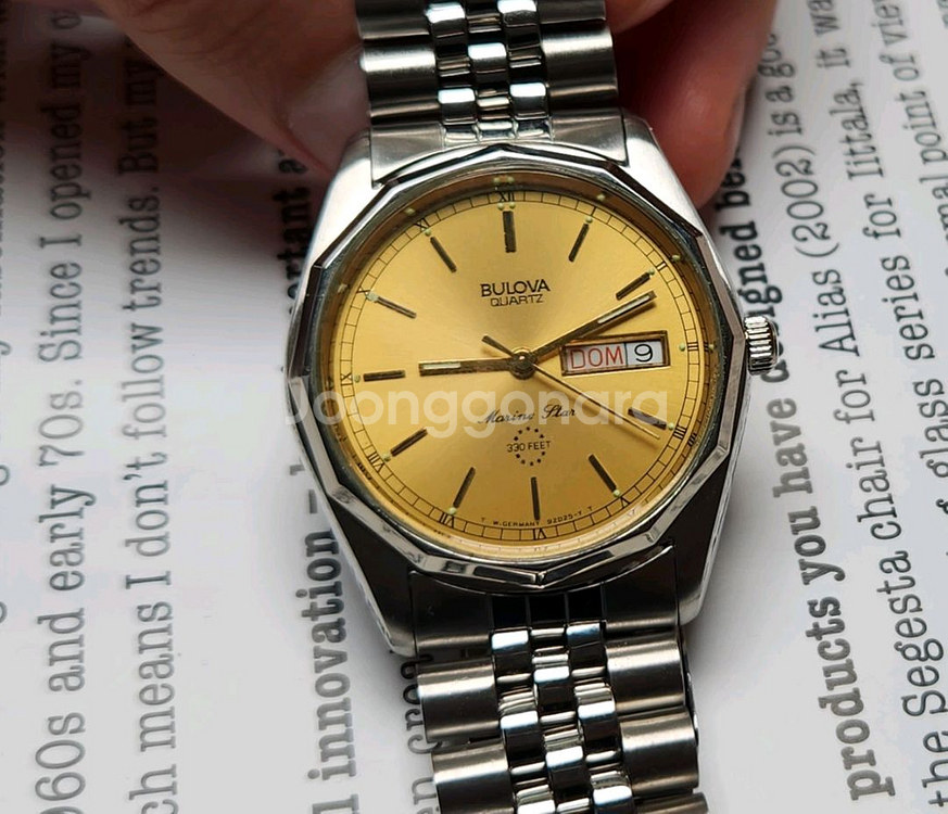 부로바 마린스타 데이데이트 샴골판 각베젤 콤비쿼츠 쥬빌--2