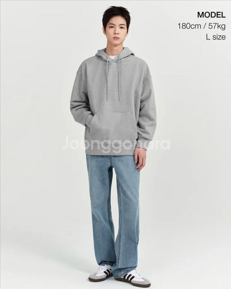 회색 오버핏 후드티 무신사 스탠다드 빈티지 에이블리--1