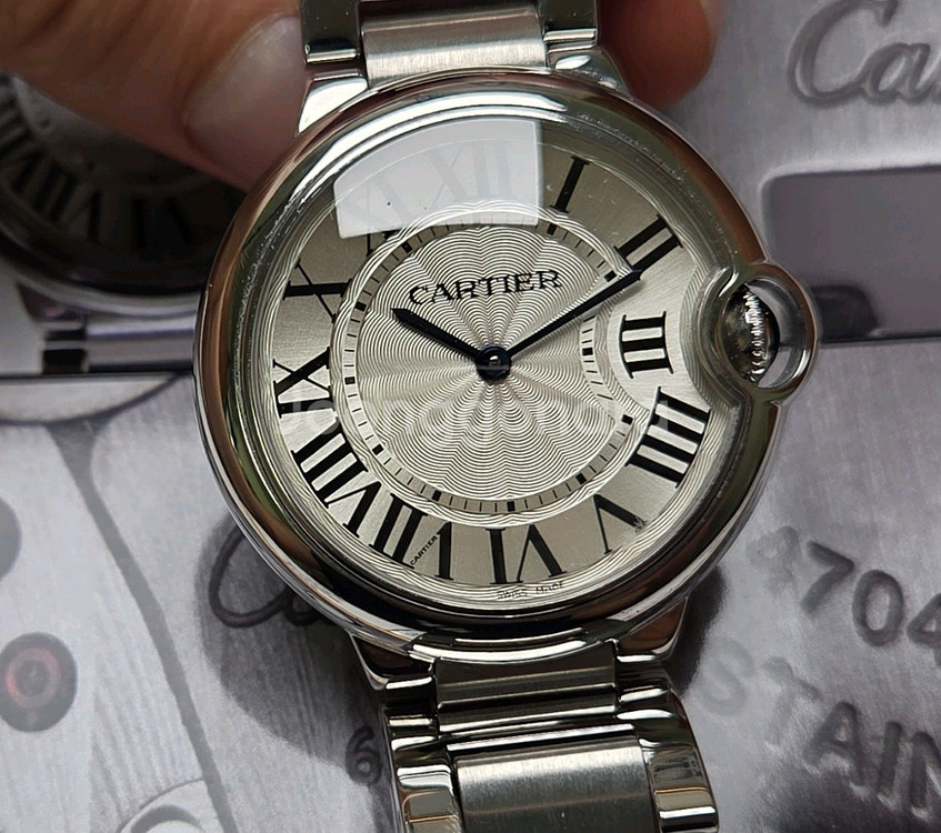 까르띠에 발롱블루 42mm 스틸 오토매틱 브레이슬릿 v--0