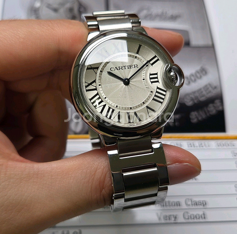 까르띠에 발롱블루 42mm 스틸 오토매틱 브레이슬릿 v--4