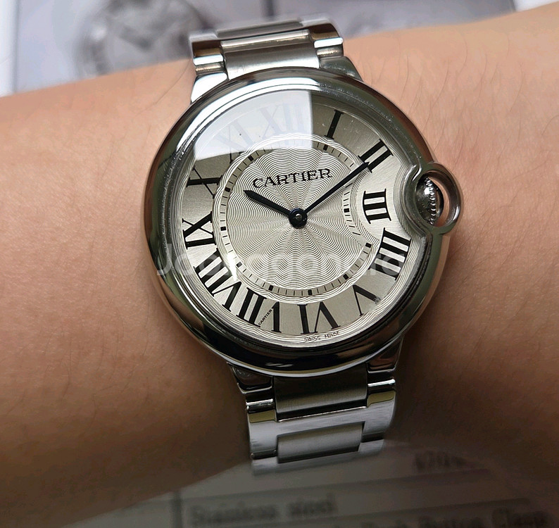 까르띠에 발롱블루 42mm 스틸 오토매틱 브레이슬릿 v--6
