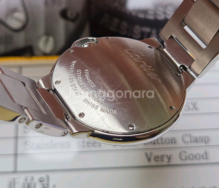 까르띠에 발롱블루 42mm 스틸 오토매틱 브레이슬릿 v--8