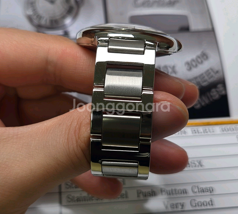 까르띠에 발롱블루 42mm 스틸 오토매틱 브레이슬릿 v--9