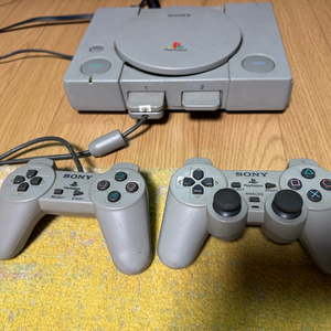 PS1/플스1 본체와 듀얼쇼크2개 + 케이블 등