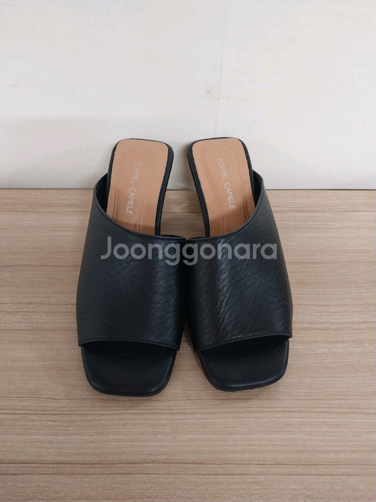 여성 포멜카멜레 블랙 스퀘어 샌들 슬리퍼(230)--0