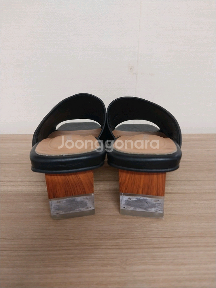 여성 포멜카멜레 블랙 스퀘어 샌들 슬리퍼(230)--5