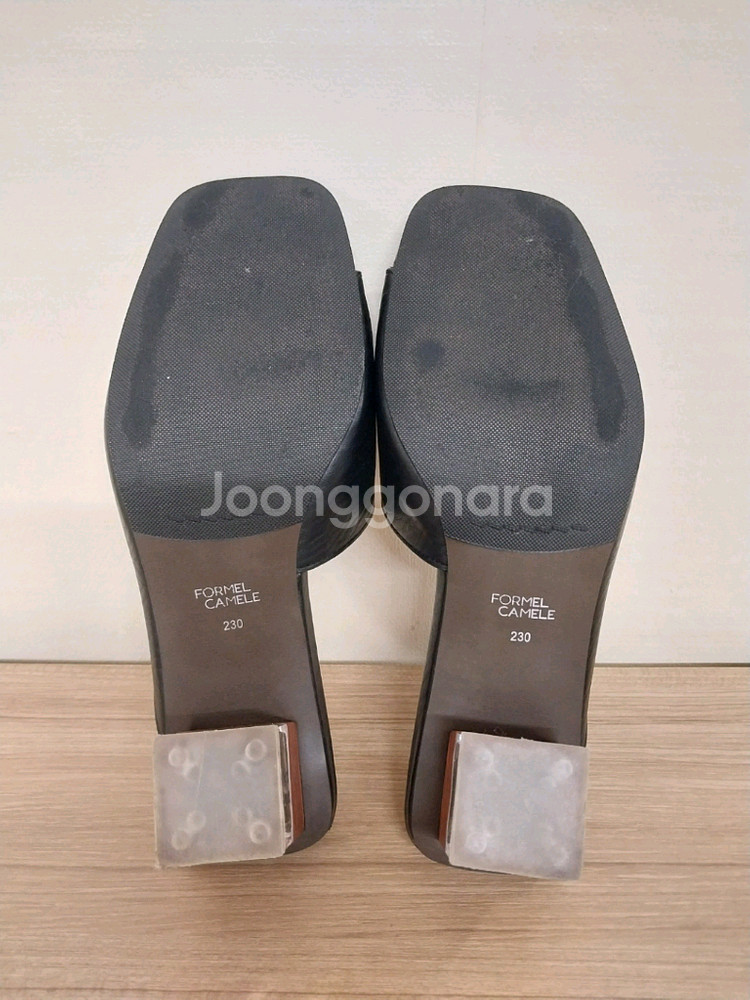 여성 포멜카멜레 블랙 스퀘어 샌들 슬리퍼(230)--8