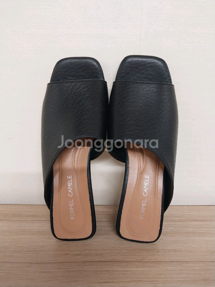 여성 포멜카멜레 블랙 스퀘어 샌들 슬리퍼(230)--7