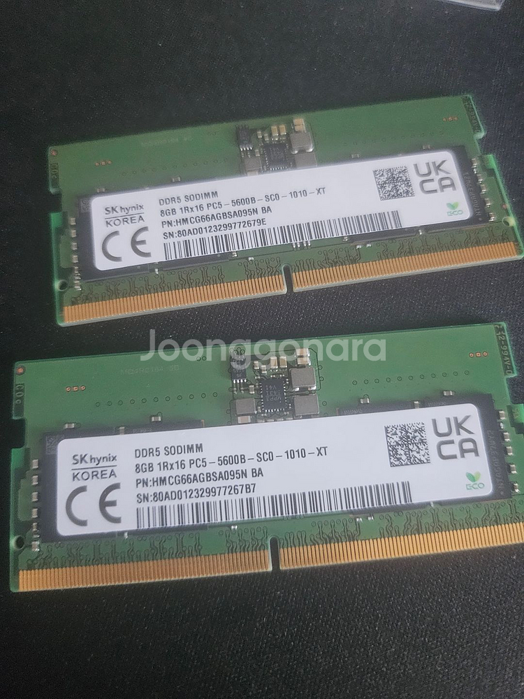 노트북 램카드 DDR5 8GB *2 (16GB)--0