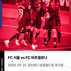 fc서울 vs fc바르셀로나 축구티켓