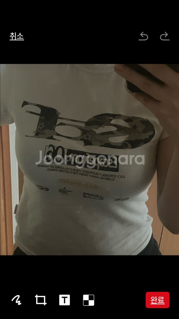 이스케이프프롬 카모 슬림핏 반팔티 M--3