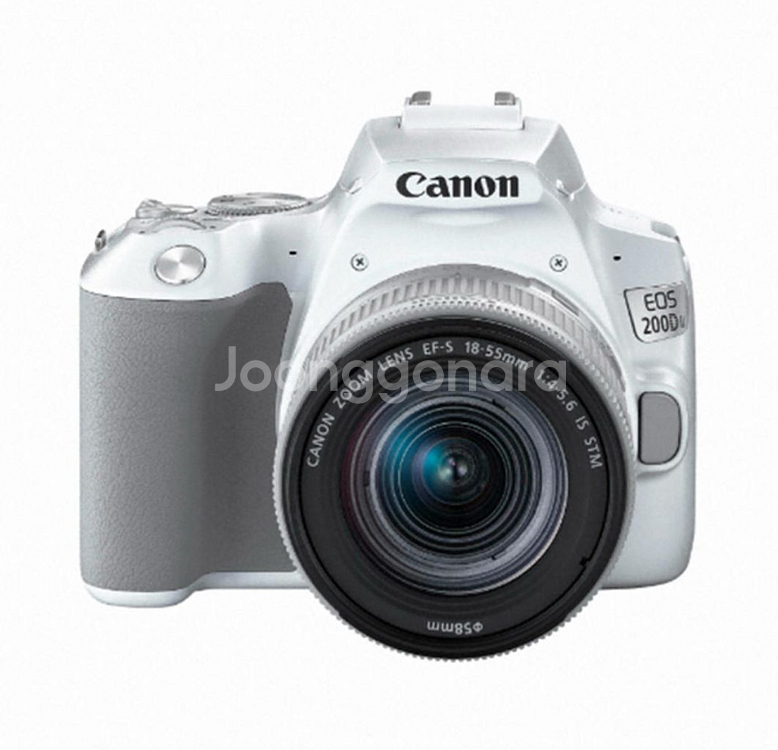 캐논 EOS 200D 화이트 + 렌즈 + 캐논상시충전기--0