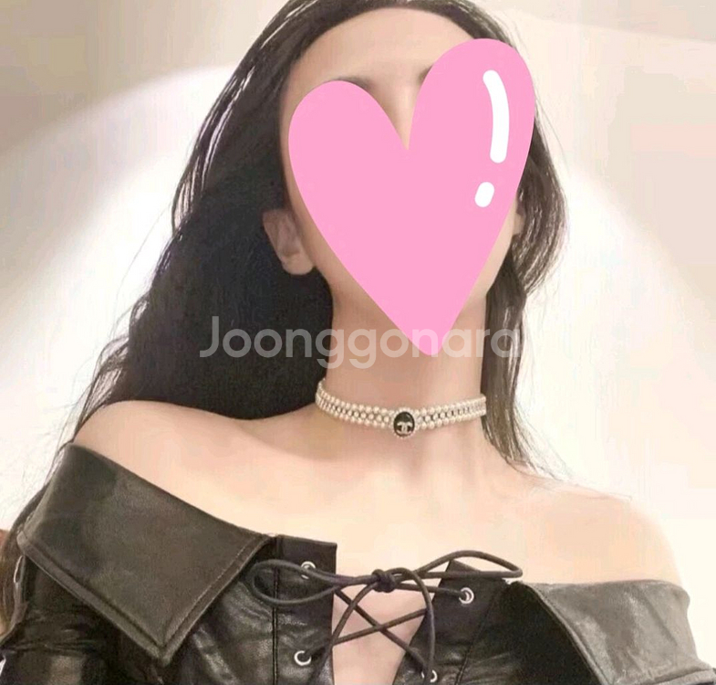 샤넬로고진주목걸이--0