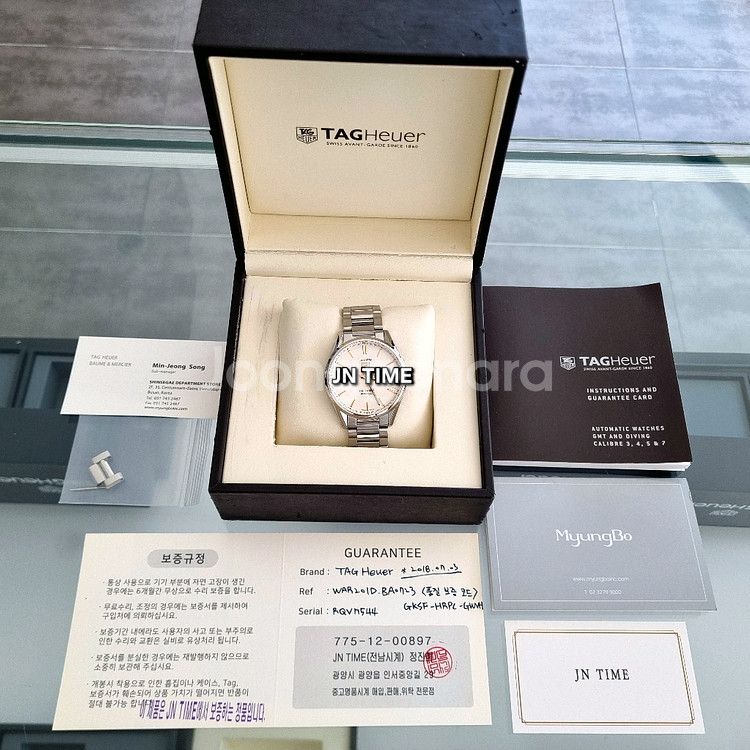 태그호이어 까레라 데이데이트 41mm 로즈골드--8