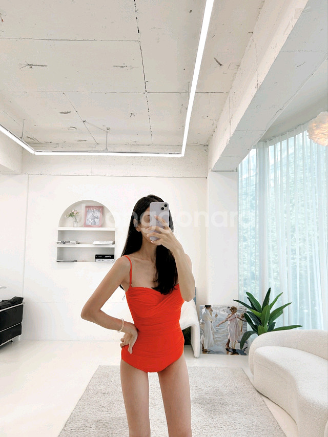 안단테나인 코르셋수영복 오렌지--1