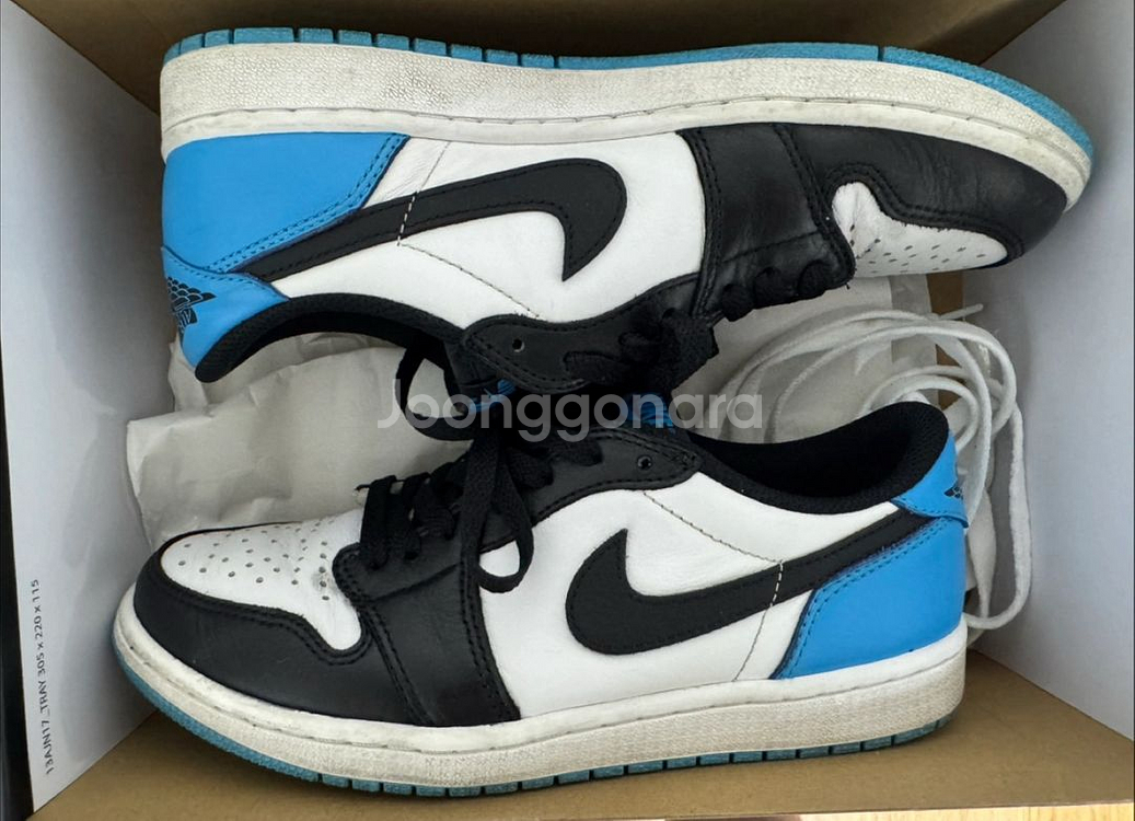 에어조던1 로우 OG 다크 파우더블루 255사이즈--0