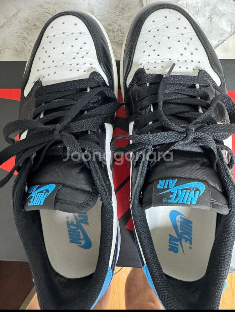 에어조던1 로우 OG 다크 파우더블루 255사이즈--4