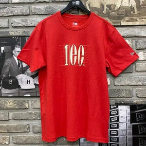 뉴에라 100주년 기념 반팔 티셔츠 레드 M사이즈