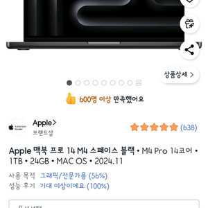 맥북 프로 14 M4 스페이스 블랙 새상품