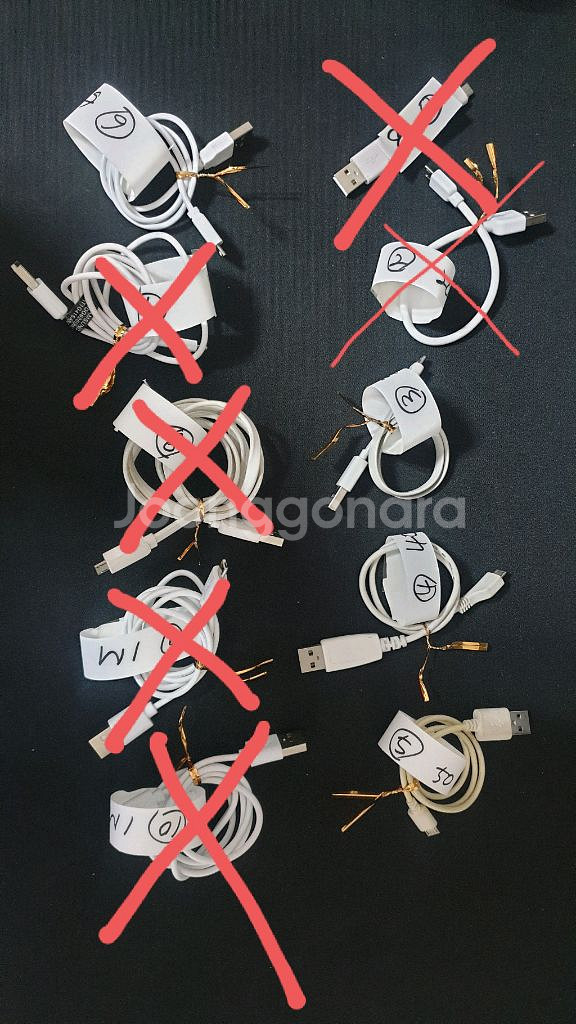마이크로 5핀 충전케이블 블랙 화이트--1
