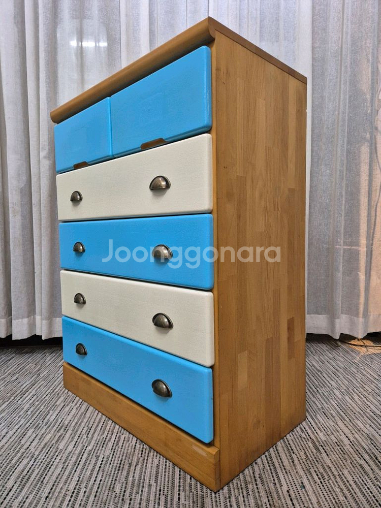 빈티지 미드센츄리 6D 5단서랍장--1