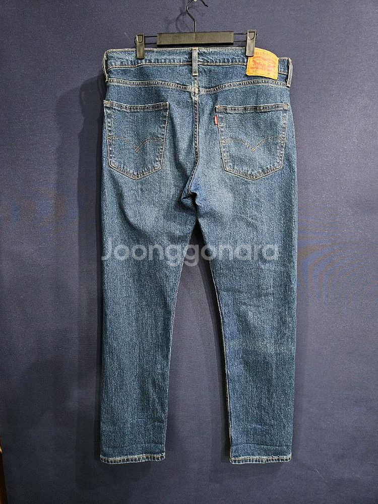 리바이스 502 블루컬러 남성 허리 36 스판 데님팬츠--1