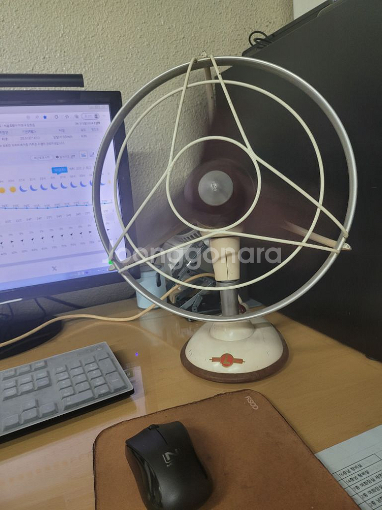 탁상 벽면 선풍기 레트로 1950년 짱짱--0