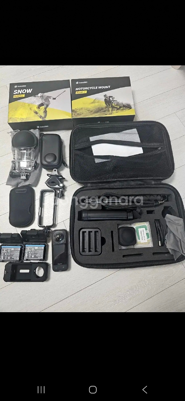 인스타 360 x3 번들세트 팝니다 (스노,모터사이클)--1