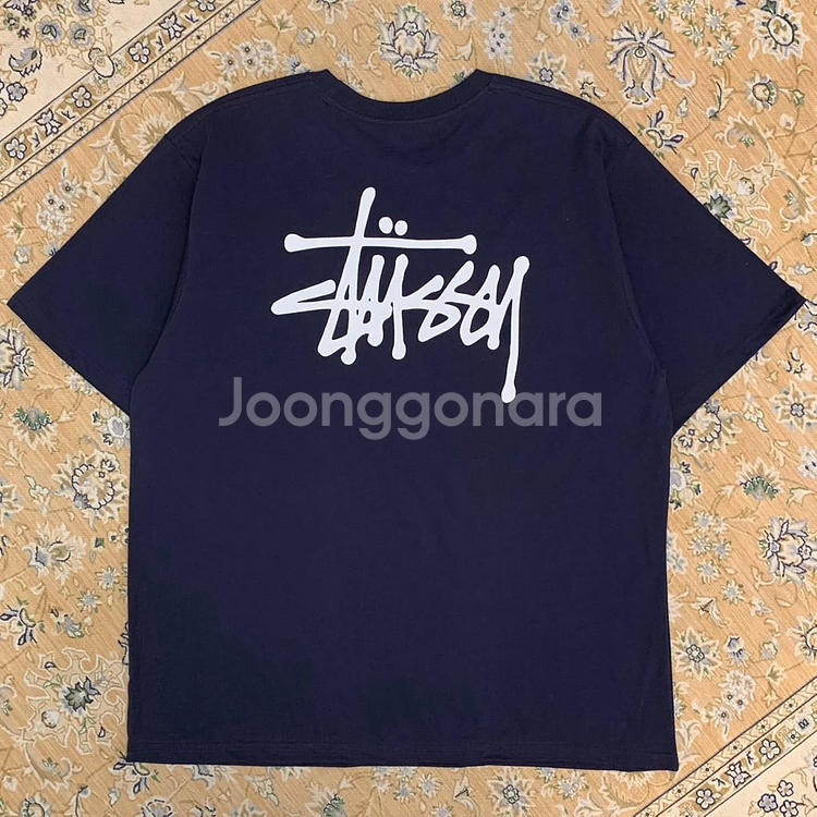 스투시 네이비 반팔--1