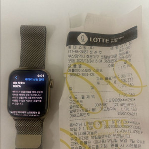 (애플케어)애플워치9 41mm 스테인리스 골드