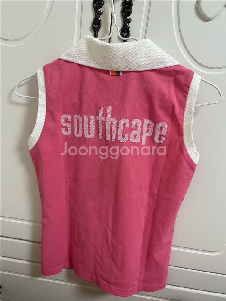 사우스케이프 핑크 민소매 셔츠--1