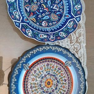 터키 큐타히아 도자기 장식접시 30cm