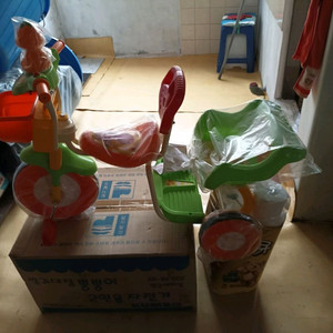 방구대장뿡뿡이 2인용 자전거 새상품