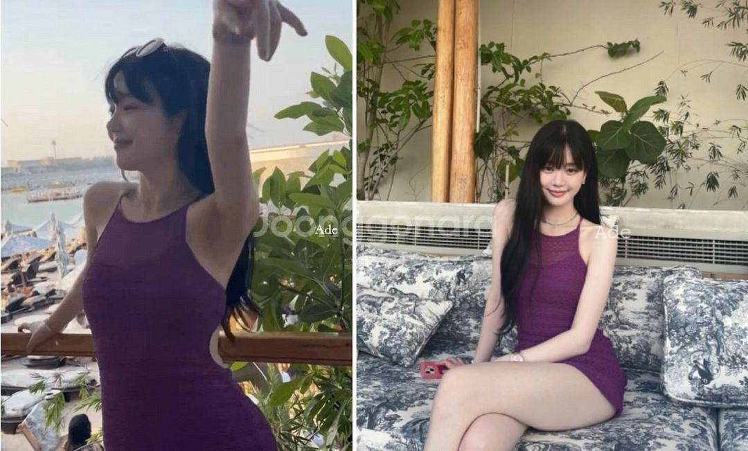 코랄리크 크로셰 모노키니 퍼플 L (미개봉 새상품)--2