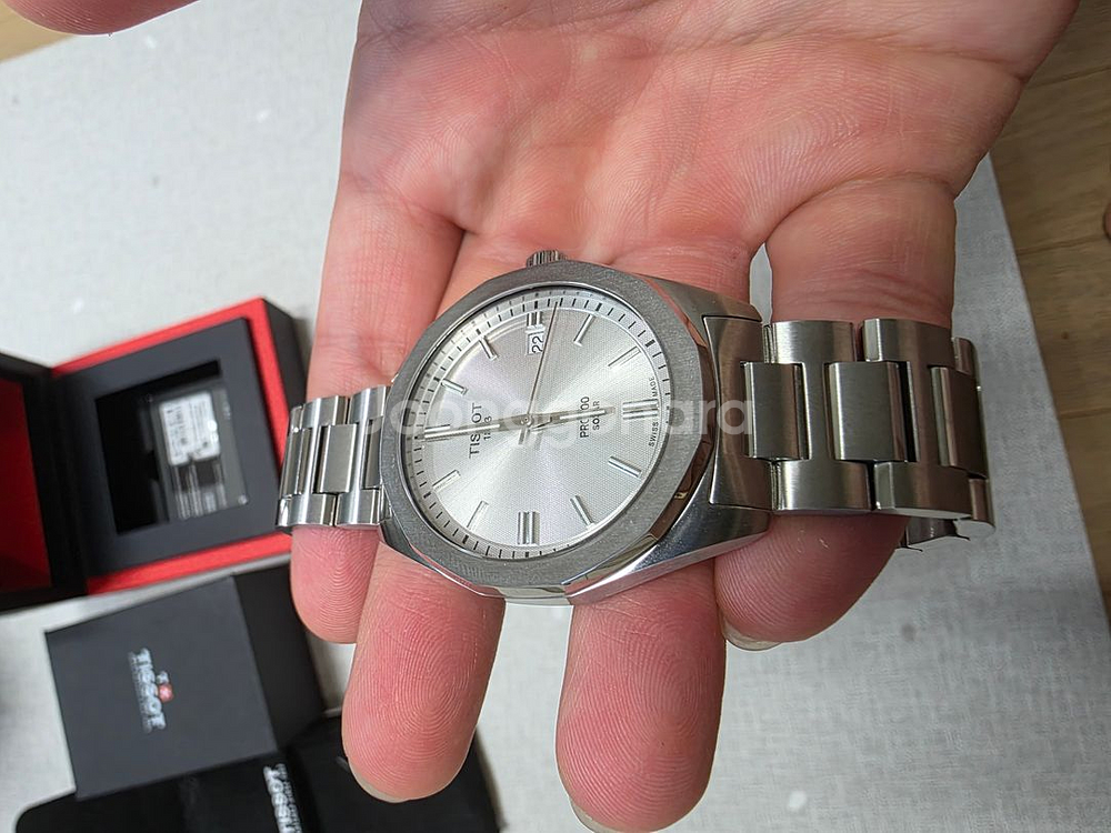 티쏘 prc100 쏠라 쿼츠 39mm--3