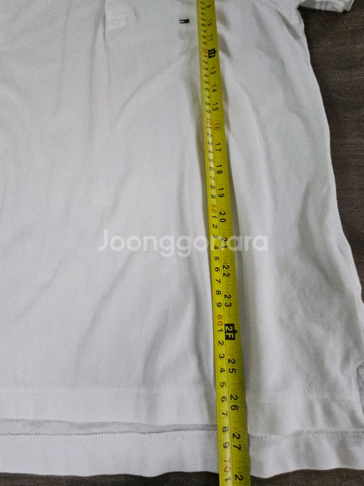 타미힐피거 화이트 카라반팔셔츠 슬림핏 M--5