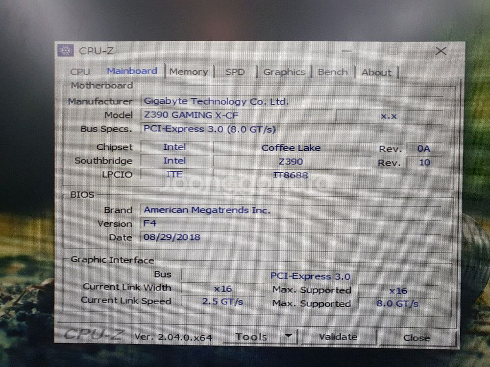 i9 9900K 기가바이트 Z390 게이밍 X 램32G--4