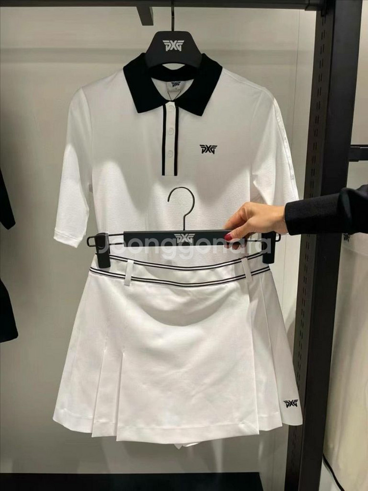 PXG 골프웨어 여성 썸머 플리츠 실루엣 하프 팬츠--3