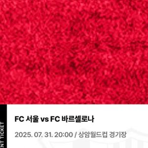 [2장] FC서울 vs 바르셀로나 1등석 B 티켓