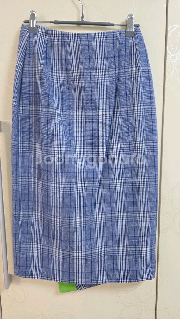 [택포 1.1만] 체크랩스커트--2