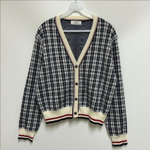 [여자 FREE]스튜디오톰보이 브이넥 체크 가디건